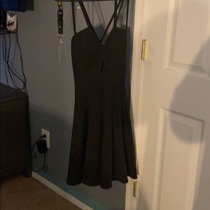 a black dress